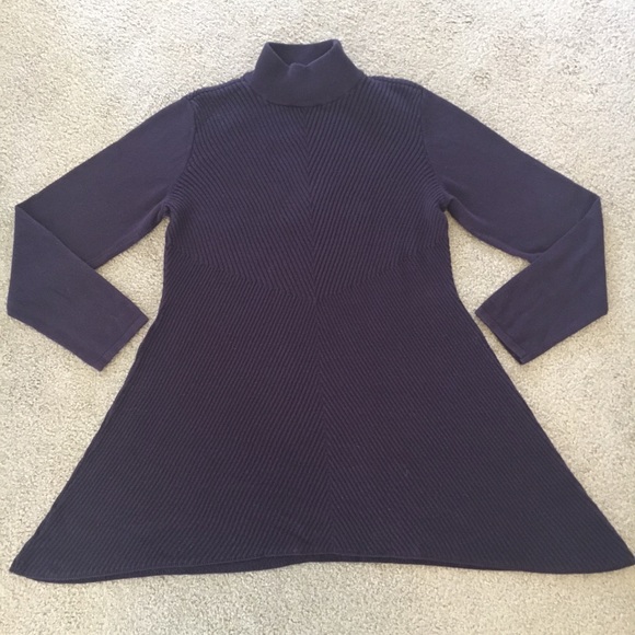 Style and Co. Dark Purple Knit Sweater - Picture 2 of 4